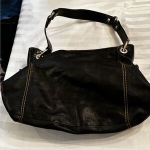 Maxx NY Black Leather Handbag